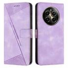 For Realme 12+ Dream Triangle Leather Phone Case with Lanyard(Purple) - 1
