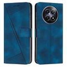 For Realme 12 Dream Triangle Leather Phone Case with Lanyard(Blue) - 1