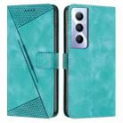 For Realme C65 4G Dream Triangle Leather Phone Case with Lanyard(Green) - 1