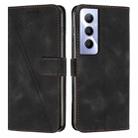 For Realme C65 4G Dream Triangle Leather Phone Case with Lanyard(Black) - 1