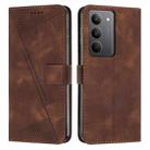 For Realme C75 / V60 Pro Dream Triangle Leather Phone Case with Lanyard(Brown) - 1