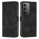 For Realme C75 / V60 Pro Dream Triangle Leather Phone Case with Lanyard(Black) - 1