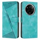 For Realme 14 Pro Dream Triangle Leather Phone Case with Lanyard(Green) - 1