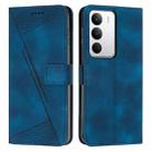 For Realme C71 4G Dream Triangle Leather Phone Case with Lanyard(Blue) - 1