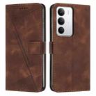 For Realme C71 4G Dream Triangle Leather Phone Case with Lanyard(Brown) - 1