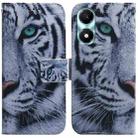 For Honor X5 Plus / Play 40C Coloured Drawing Flip Leather Phone Case(Tiger) - 1