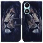 For Honor X5 Plus / Play 40C Coloured Drawing Flip Leather Phone Case(Lion) - 1