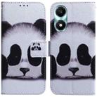 For Honor X5 Plus / Play 40C Coloured Drawing Flip Leather Phone Case(Panda) - 1