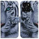 For Honor X6a Coloured Drawing Flip Leather Phone Case(Tiger) - 1