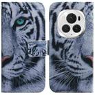 For Honor Magic6 Pro Coloured Drawing Flip Leather Phone Case(Tiger) - 1