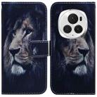 For Honor Magic6 Pro Coloured Drawing Flip Leather Phone Case(Lion) - 1