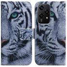 For Honor 200 Lite Global Coloured Drawing Flip Leather Phone Case(Tiger) - 1