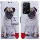 For Honor 200 Lite Global Coloured Drawing Flip Leather Phone Case(Pug) - 1