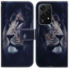 For Honor 200 Lite Global Coloured Drawing Flip Leather Phone Case(Lion) - 1