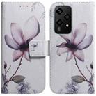 For Honor 200 Lite Global Coloured Drawing Flip Leather Phone Case(Magnolia) - 1