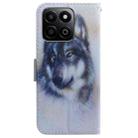 For Honor Play 60 Plus Coloured Drawing Flip Leather Phone Case(White Wolf) - 3