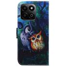 For Honor Play 60 Plus Coloured Drawing Flip Leather Phone Case(Oil Painting Owl) - 3