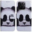 For Honor Play 60 Plus Coloured Drawing Flip Leather Phone Case(Panda) - 1