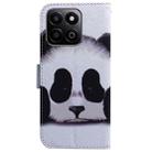 For Honor Play 60 Plus Coloured Drawing Flip Leather Phone Case(Panda) - 3