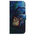 For Honor X6b Coloured Drawing Flip Leather Phone Case(Oil Painting Owl) - 2