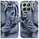 For Honor X6b Coloured Drawing Flip Leather Phone Case(Tiger) - 1