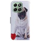 For Honor X6b Coloured Drawing Flip Leather Phone Case(Pug) - 3