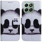 For Honor X6b Coloured Drawing Flip Leather Phone Case(Panda) - 1