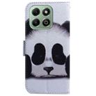 For Honor X6b Coloured Drawing Flip Leather Phone Case(Panda) - 3