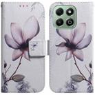 For Honor X6b Coloured Drawing Flip Leather Phone Case(Magnolia) - 1