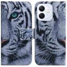 For Honor X60i Coloured Drawing Flip Leather Phone Case(Tiger) - 1