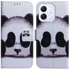 For Honor X60i Coloured Drawing Flip Leather Phone Case(Panda) - 1