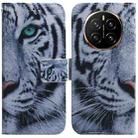 For Honor Magic7 Coloured Drawing Flip Leather Phone Case(Tiger) - 1