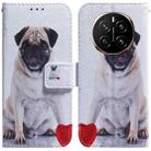 For Honor Magic7 Coloured Drawing Flip Leather Phone Case(Pug) - 1