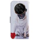 For Honor Magic7 Coloured Drawing Flip Leather Phone Case(Pug) - 3