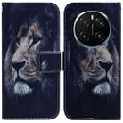 For Honor Magic7 Pro Coloured Drawing Flip Leather Phone Case(Lion) - 1