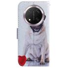 For Honor X9c Coloured Drawing Flip Leather Phone Case(Pug) - 3