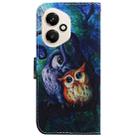 For Honor 400 Global 156.5mm Coloured Drawing Flip Leather Phone Case(Oil Painting Owl) - 3