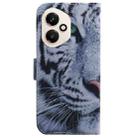 For Honor 400 Global 156.5mm Coloured Drawing Flip Leather Phone Case(Tiger) - 3