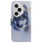 For Honor 400 Pro Global 160.8mm Coloured Drawing Flip Leather Phone Case(White Wolf) - 3