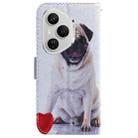For Honor 400 Pro Global 160.8mm Coloured Drawing Flip Leather Phone Case(Pug) - 3