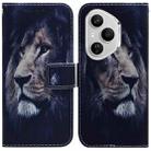 For Honor 400 Pro Global 160.8mm Coloured Drawing Flip Leather Phone Case(Lion) - 1