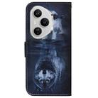 For Honor 400 Pro Global 160.8mm Coloured Drawing Flip Leather Phone Case(Wolf and Dog) - 3