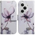For Honor 400 Pro Global 160.8mm Coloured Drawing Flip Leather Phone Case(Magnolia) - 1