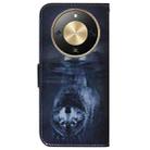For Honor X70 5G Coloured Drawing Flip Leather Phone Case(Wolf and Dog) - 3