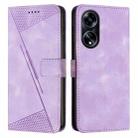 For OPPO A1 5G Dream Triangle Leather Phone Case with Lanyard(Purple) - 1