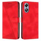 For OPPO A1 Pro / Reno8 T 5G Dream Triangle Leather Phone Case with Lanyard(Red) - 1
