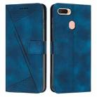 For OPPO A5s / A12 Dream Triangle Leather Phone Case with Lanyard(Blue) - 1