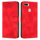 For OPPO A5s / A12 Dream Triangle Leather Phone Case with Lanyard(Red) - 1
