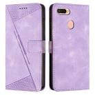 For OPPO A5s / A12 Dream Triangle Leather Phone Case with Lanyard(Purple) - 1