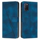 For OPPO A52 / A72 / A92 Dream Triangle Leather Phone Case with Lanyard(Blue) - 1